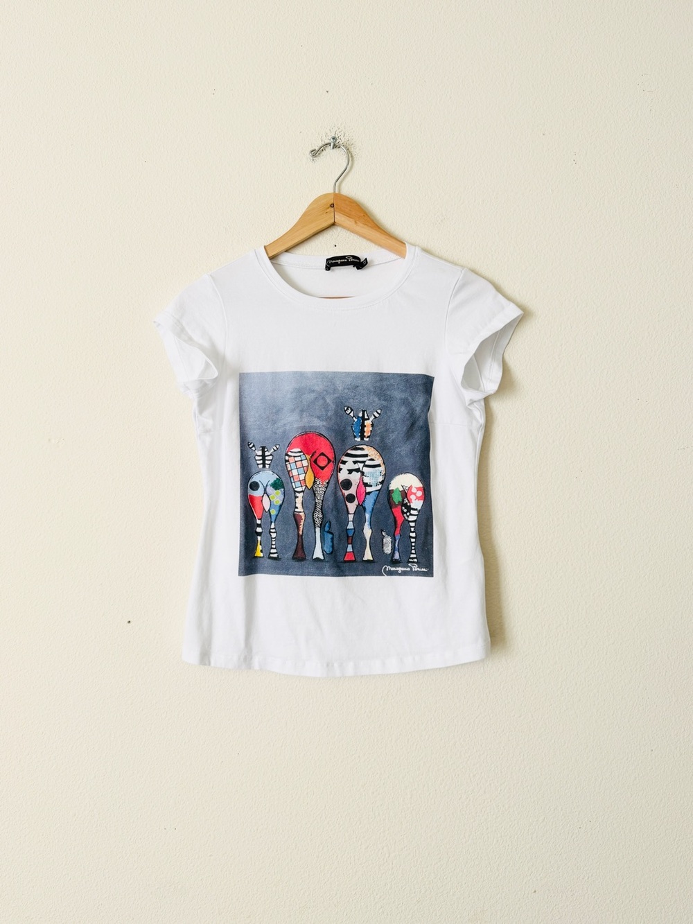 MariaGrazia Panizzi EU 42 graphic white short sleeve tshirt